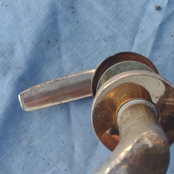 Vintage Copper Door Handle Set - Picture 2 of 2